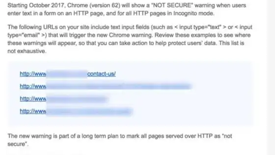 Chrome از سال آینده قبل از بارگذاری سایت های HTTP هشدار می دهد