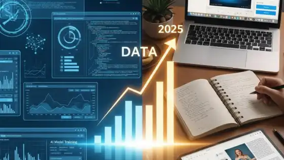 هوش مصنوعی vs نویسندگان انسانی: آیا داده ها برنده 2025 را تعیین می کنند؟